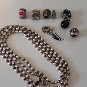 Pandora Charms and Necklace